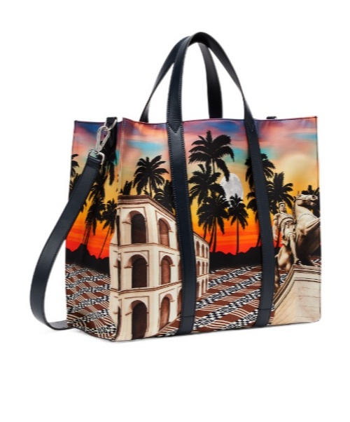 Fendi Large Summer In Roma Tote Bag In Black