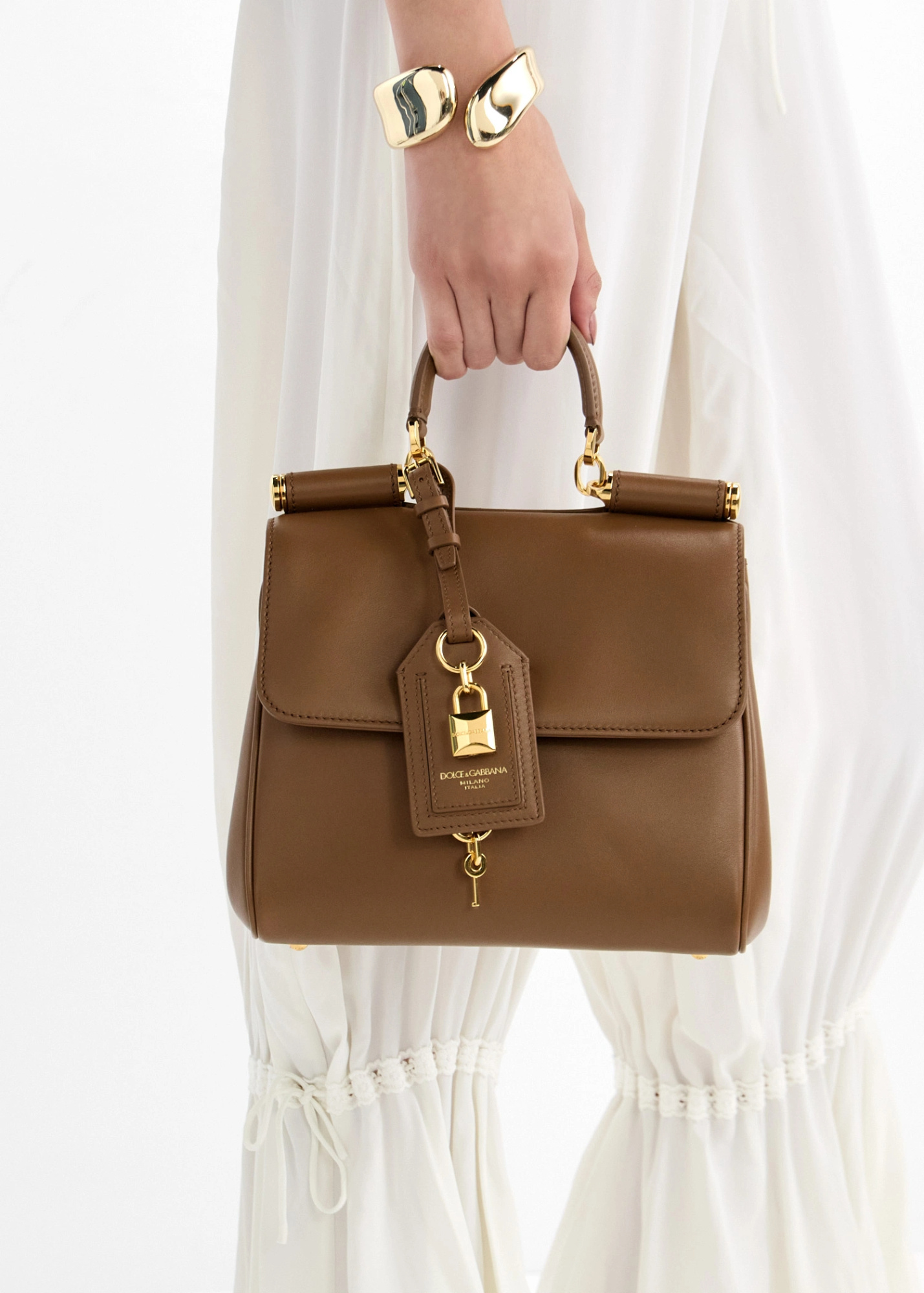 Dolce & Gabbana Sicily Tote Bag In Brown