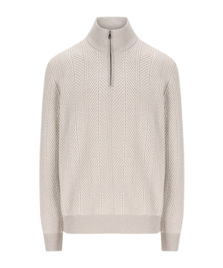 Brunello Cucinelli Long-sleeved Sweater In Nude