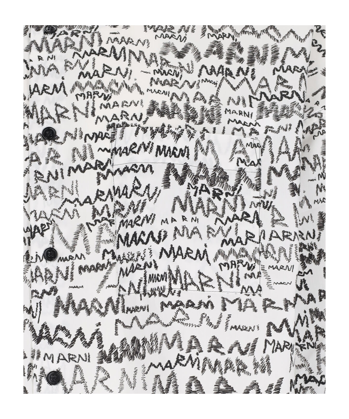 Shop Marni Logo-scribble Shirt In White