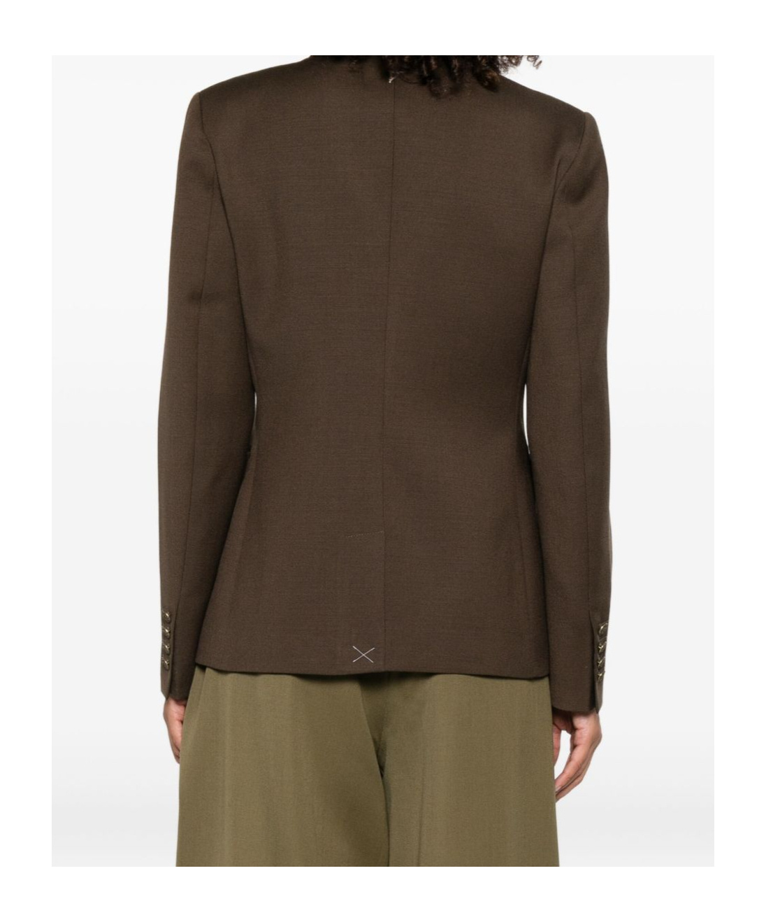 Dondup Double-breasted Buttoned Jacket In Brown