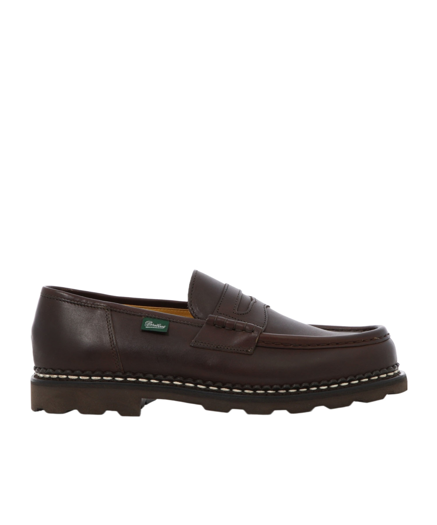 Paraboot Leather Reims Penny Loafers In Black
