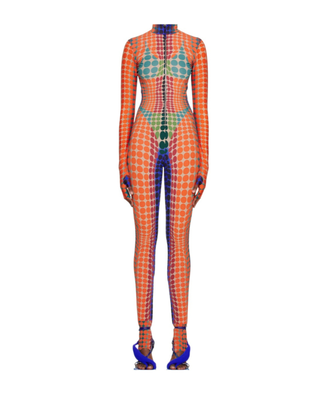 Jean Paul Gaultier Polka Dot Jumpsuit In Multi