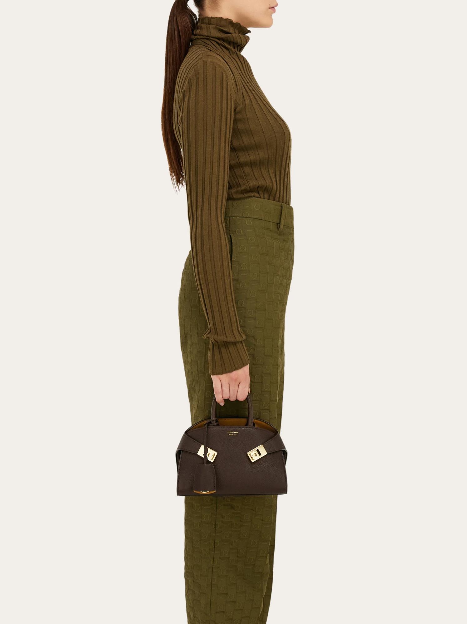Ferragamo Salvatore Mini Hug Top Handle Bag