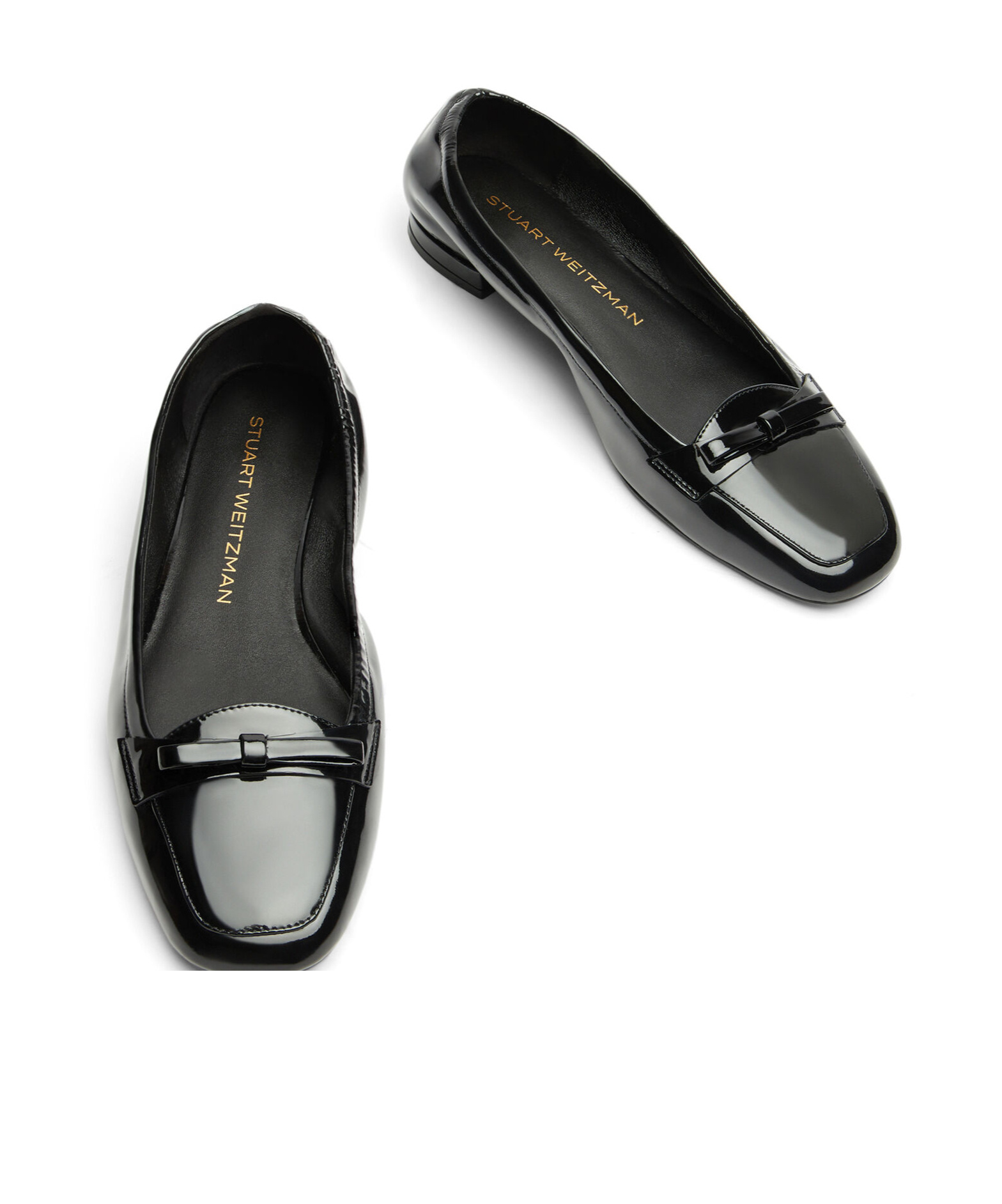 Stuart Weitzman Square-toed Ballet Shoes In Black