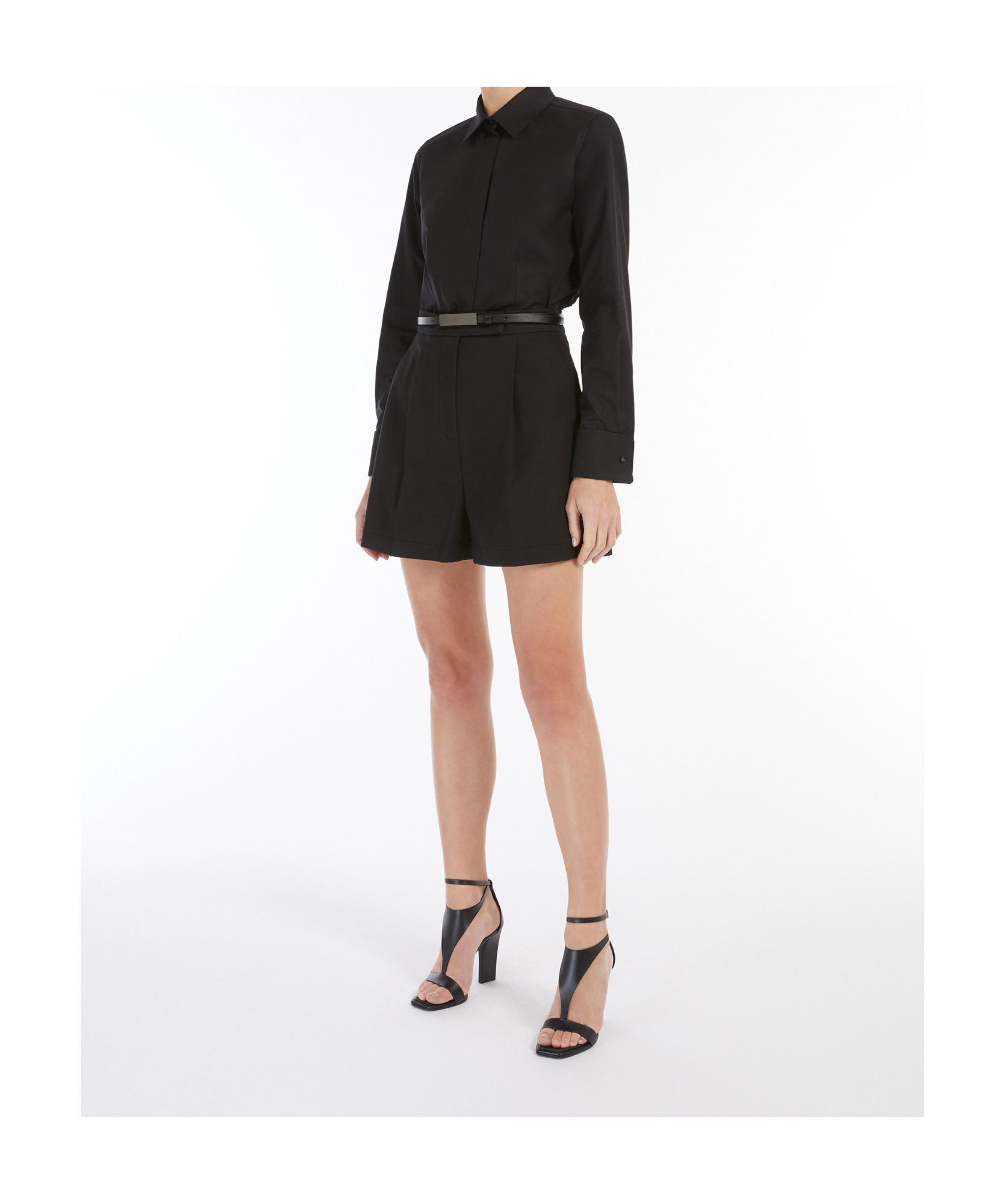 Max Mara Long-sleeved Shirt In Black