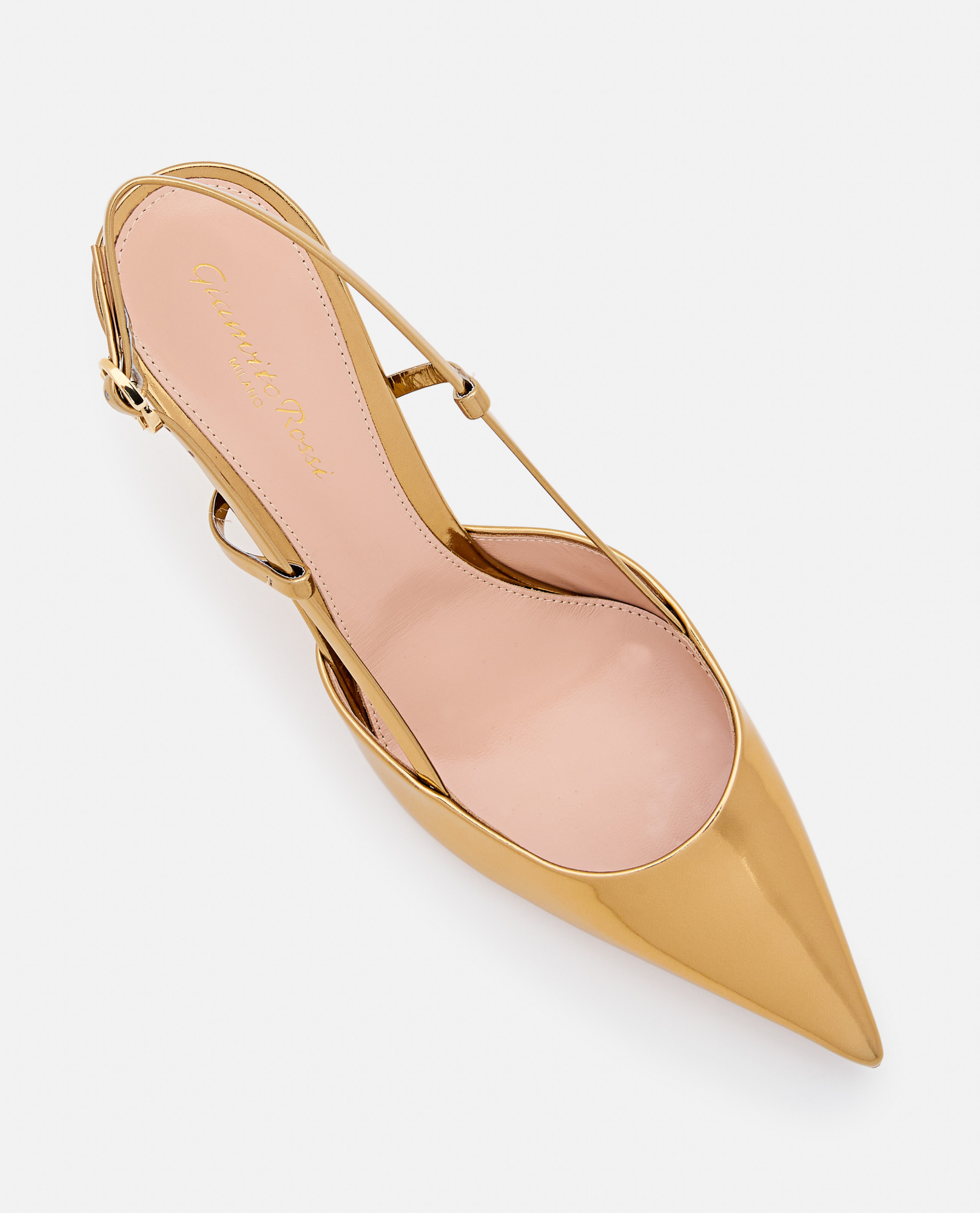 Gianvito Rossi Ribbon 85mm Slingback Pumps In Gold