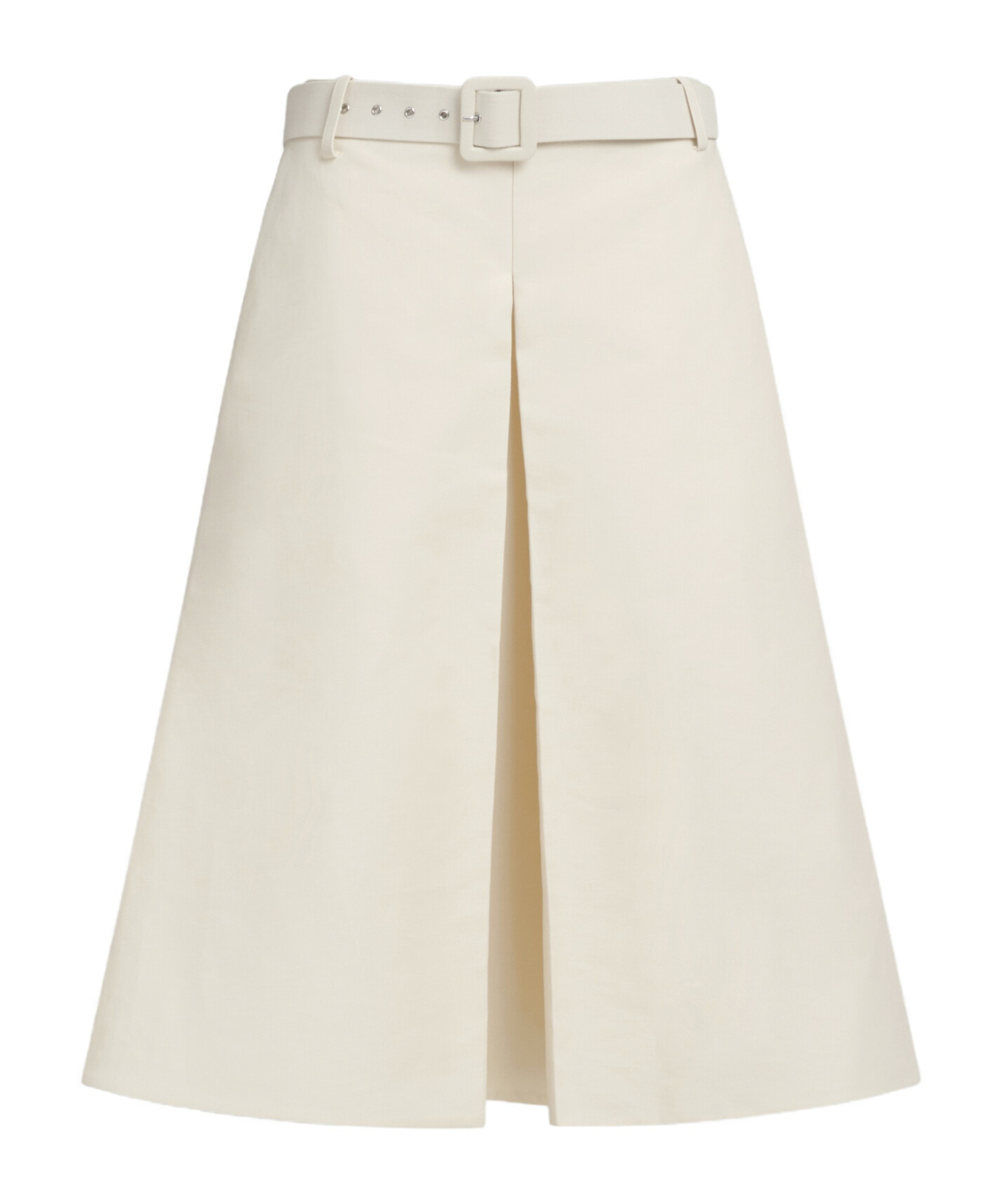 Marni Belted Midi Skirt In White