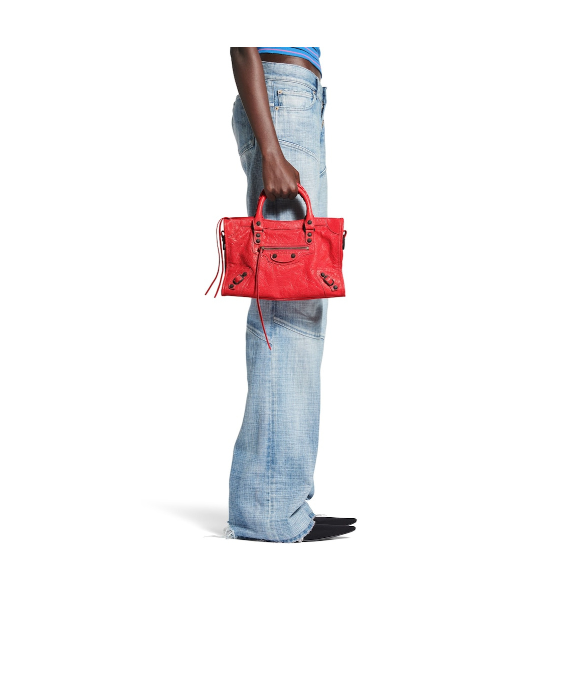 Balenciaga Small Le City Leather Satchel In Red