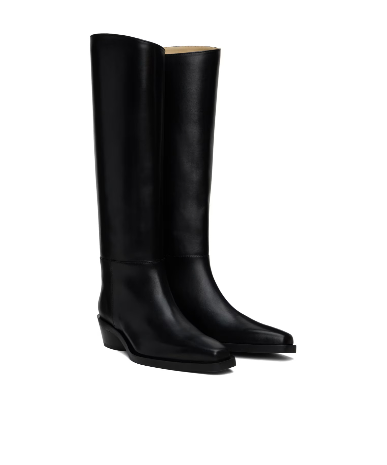 Proenza Schouler Bronco Leather Tall Boots In Black