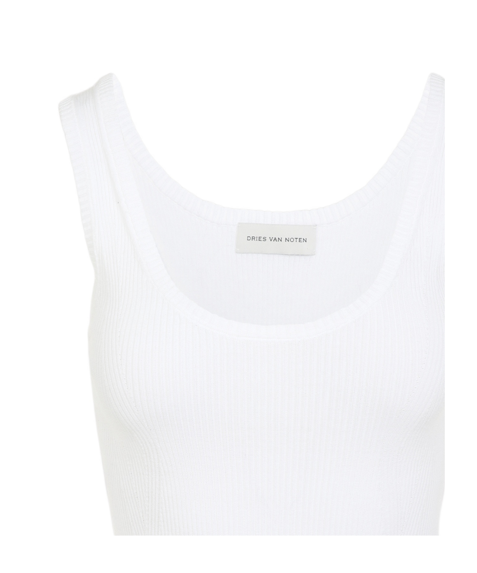 Shop Dries Van Noten Round-neck Vest In White