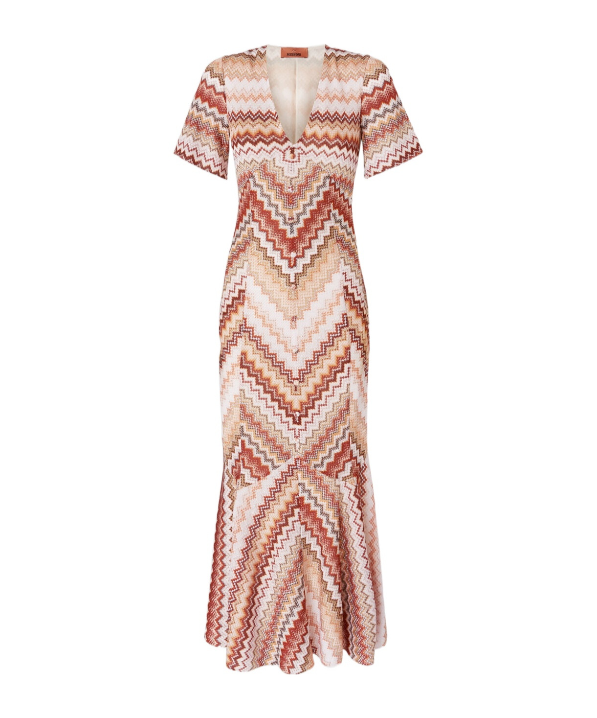 MISSONI SERRATED ZIGZAG-PATTERN MAXI DRESS