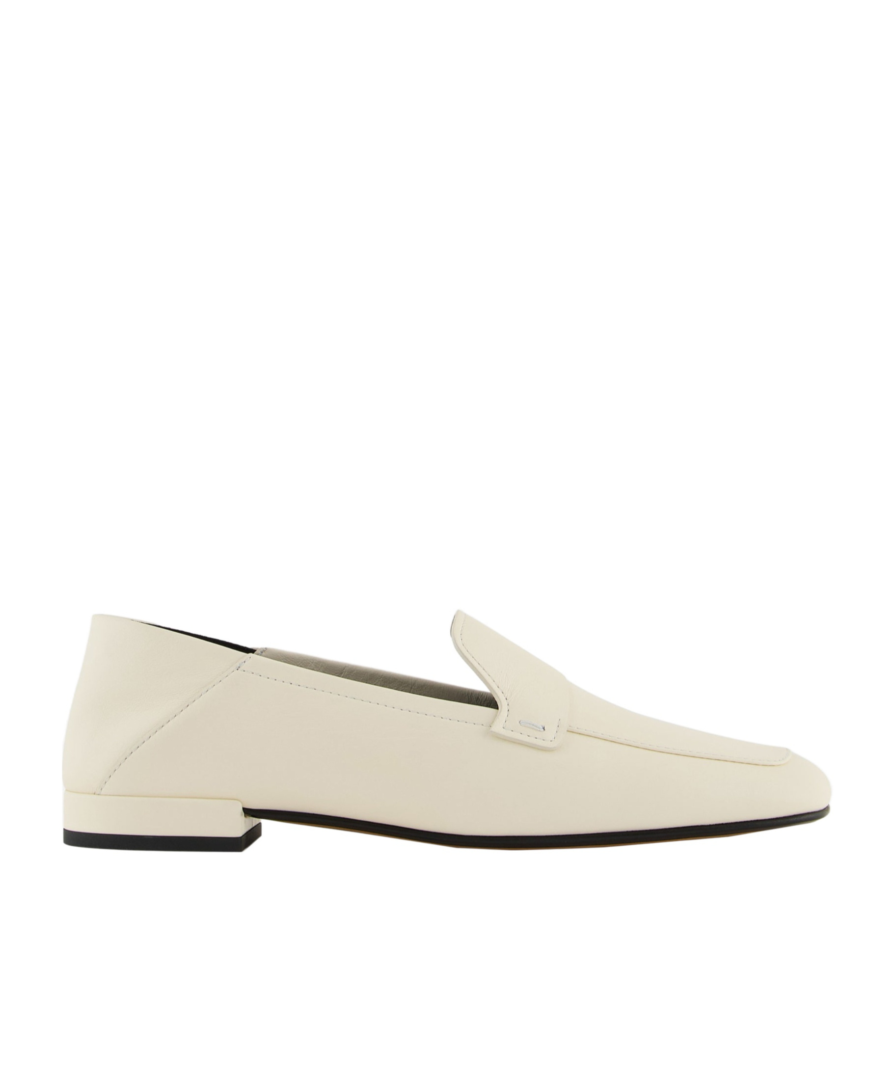 Shop Giorgio Armani Square Toe Loafers In Nude