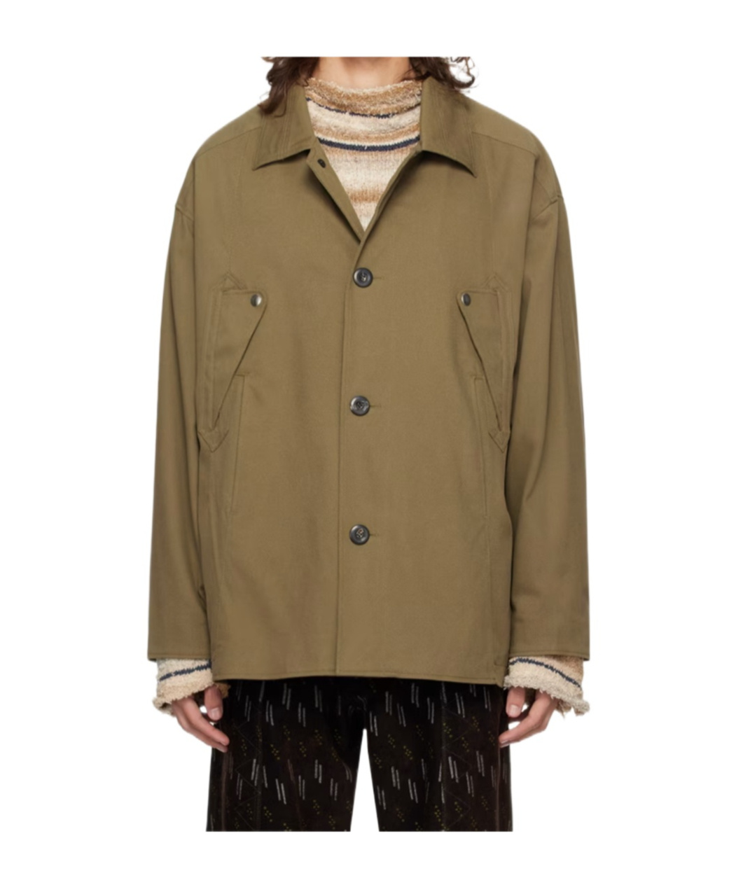 Kiko Kostadinov Lapel Coat In Green