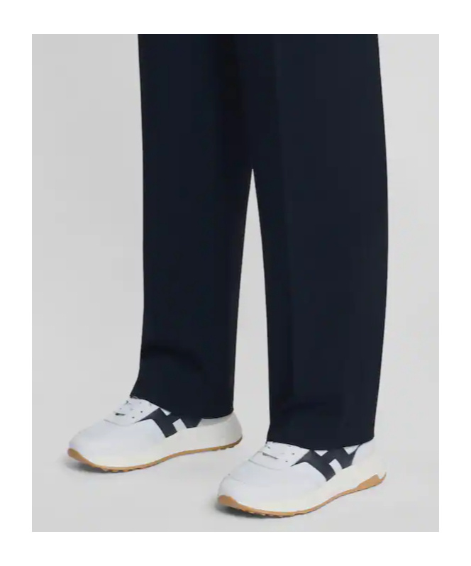 Hogan White H Logo Lace-up Sneakers