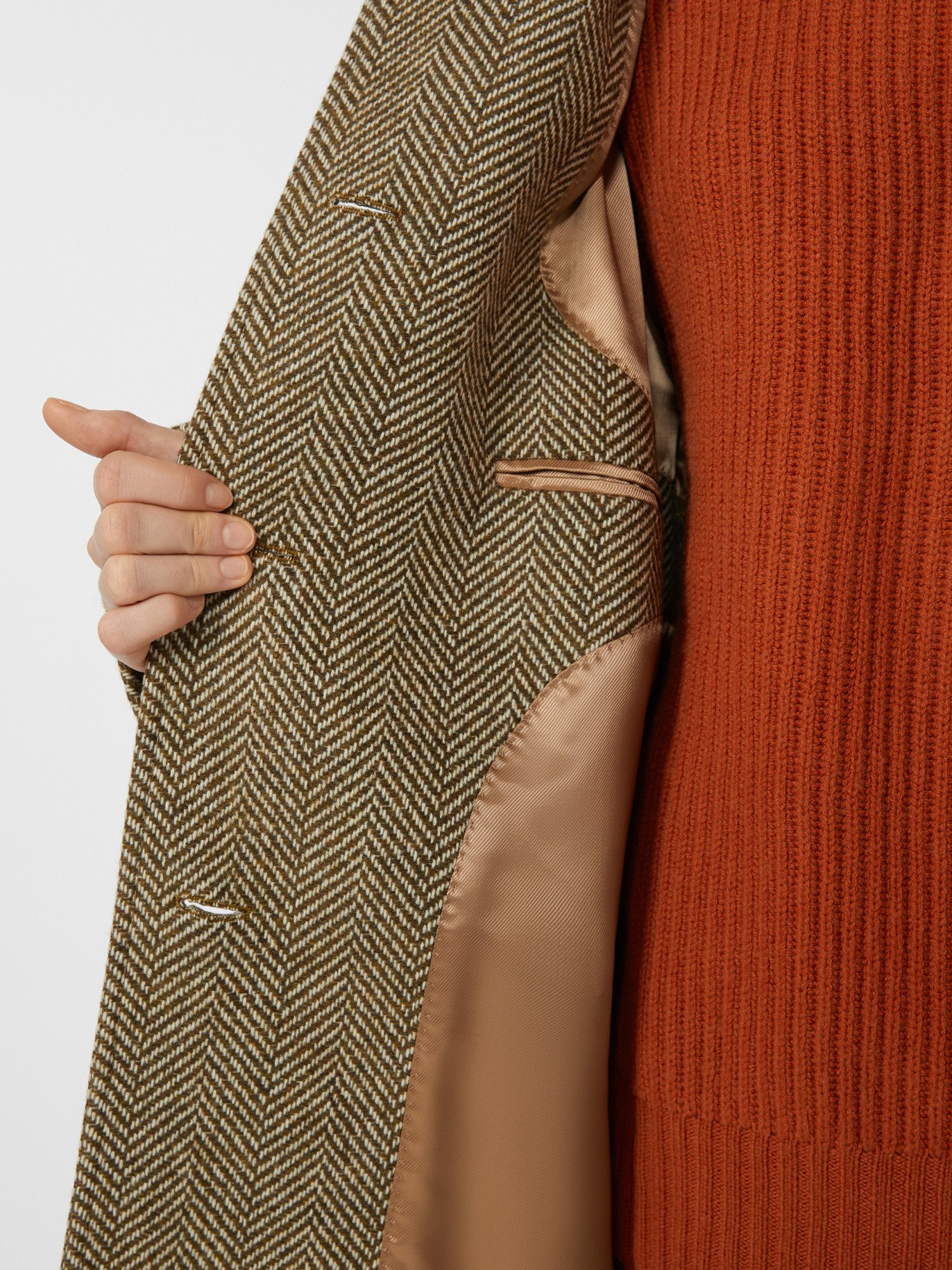 Weekend Max Mara Single-breasted Wool Coat In Brown