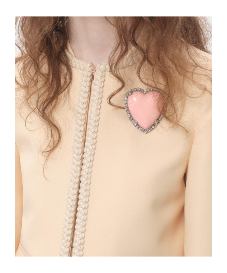 Valentino Coeur Hyperbole Brooch In Yellow