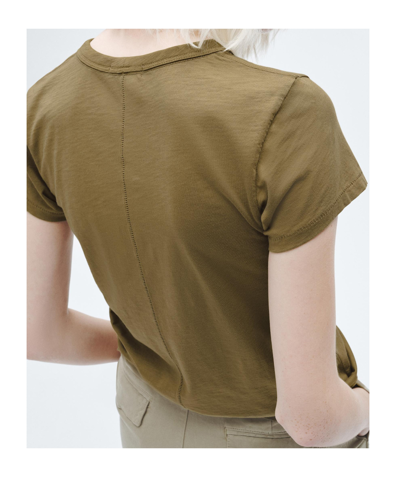 Rag & Bone Short-sleeved T-shirt In Military Olive