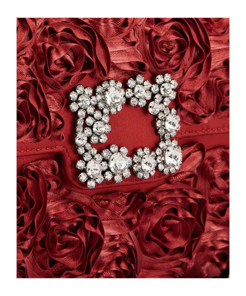 Roger Vivier Rose-embellishment Tote Bag In Red