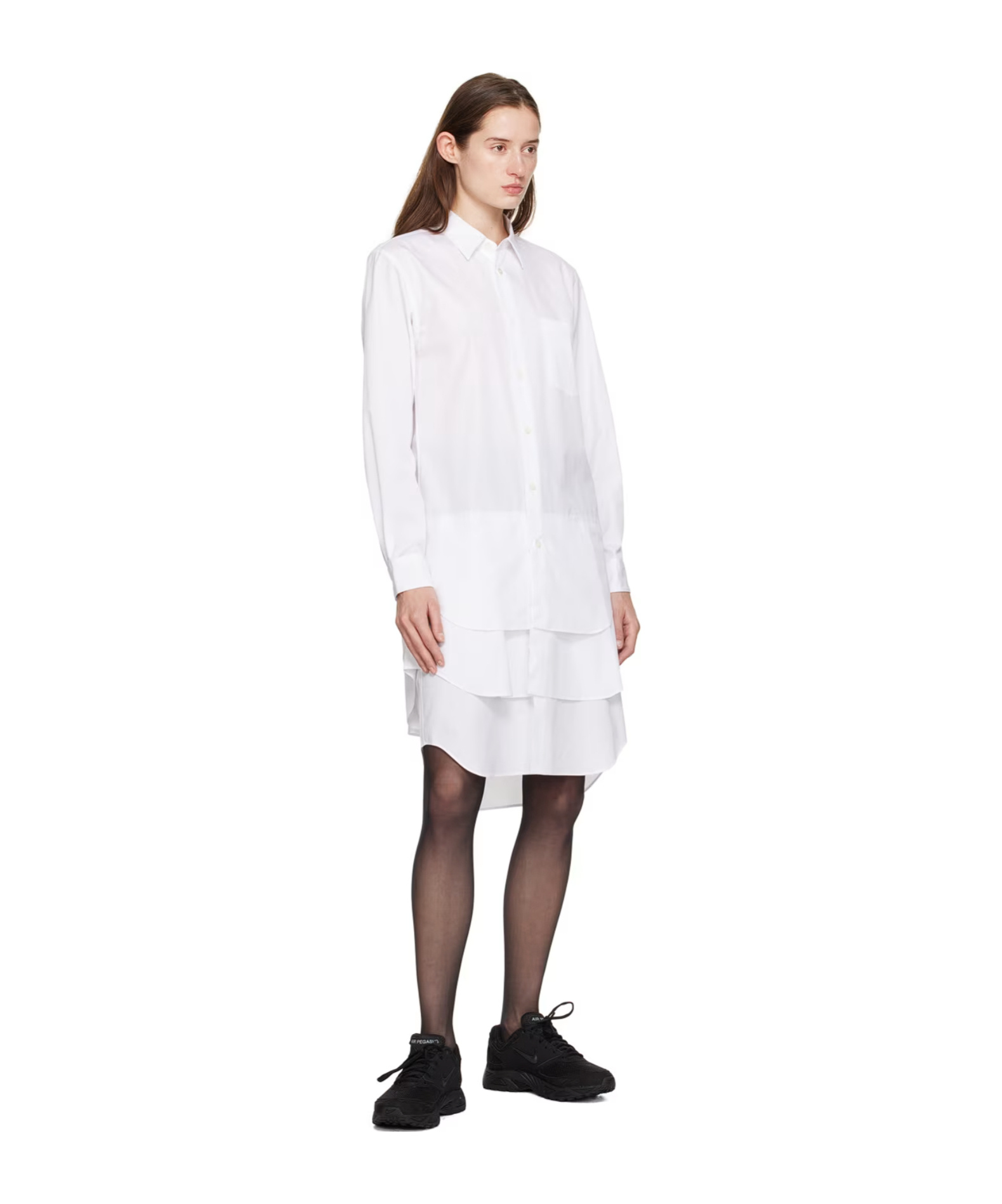 COMME DES GARÇONS LAYERED-EFFECT COTTON SHIRTDRESS 