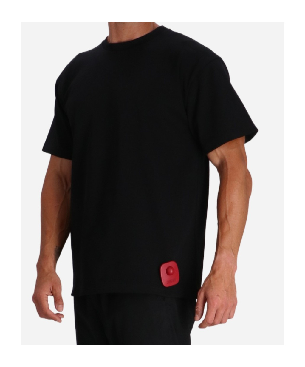 Moschino Security Tag Cotton T-shirt In Black