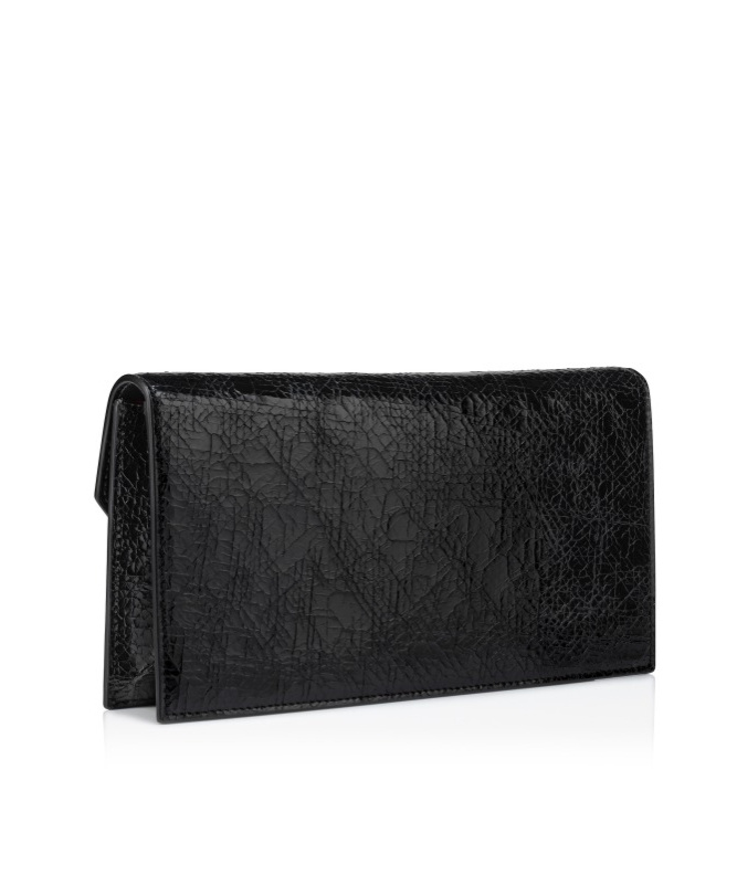 Christian Louboutin Loubi54 Chained Clutch Bag In Black