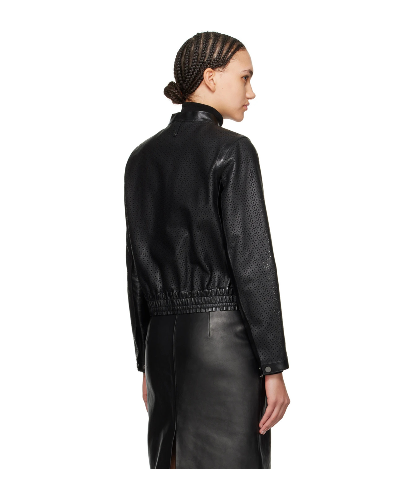 Mackage Noelia Zippered Leather Jacket In Black
