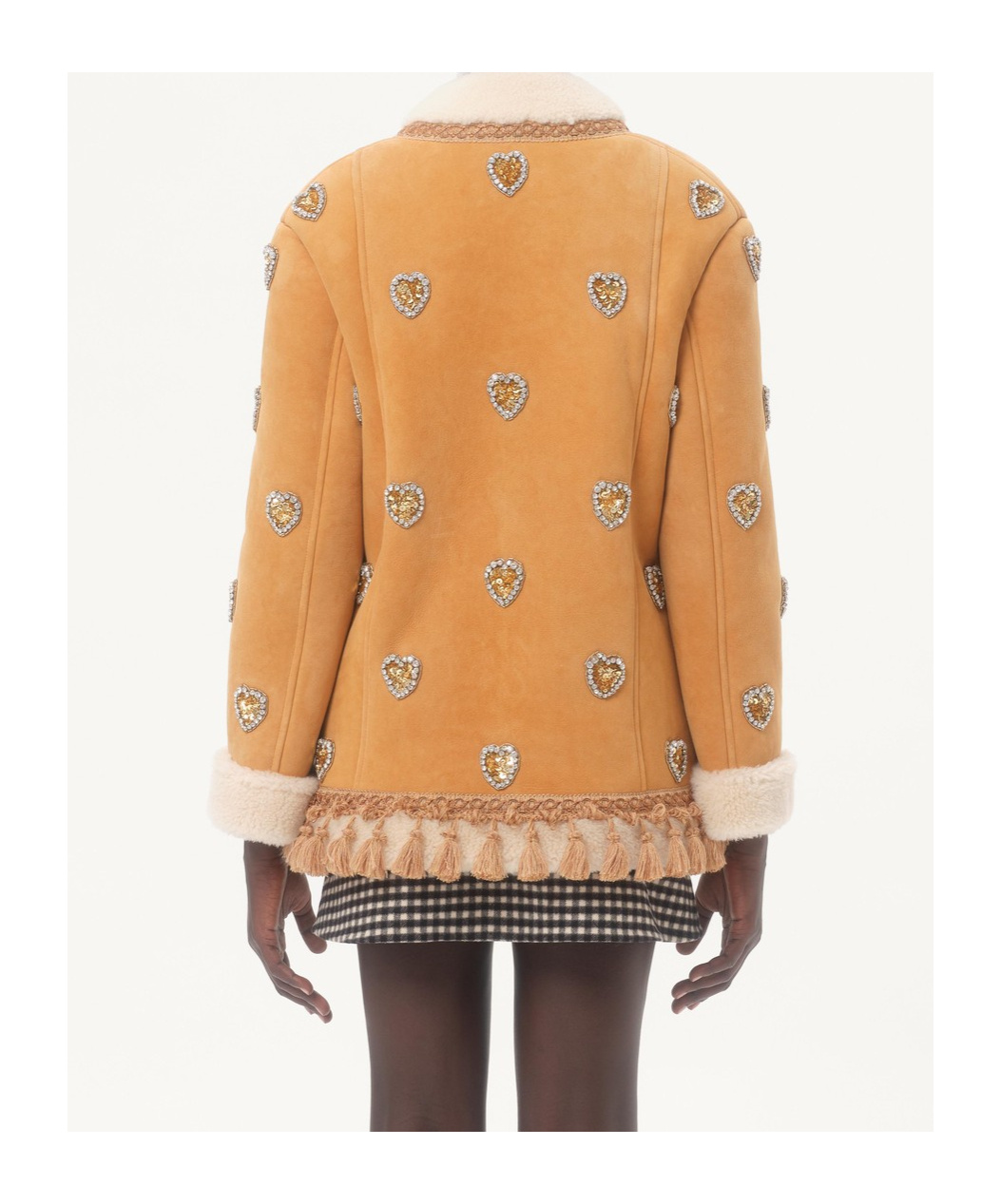 Valentino Embroidered Leather Jacket In Brown