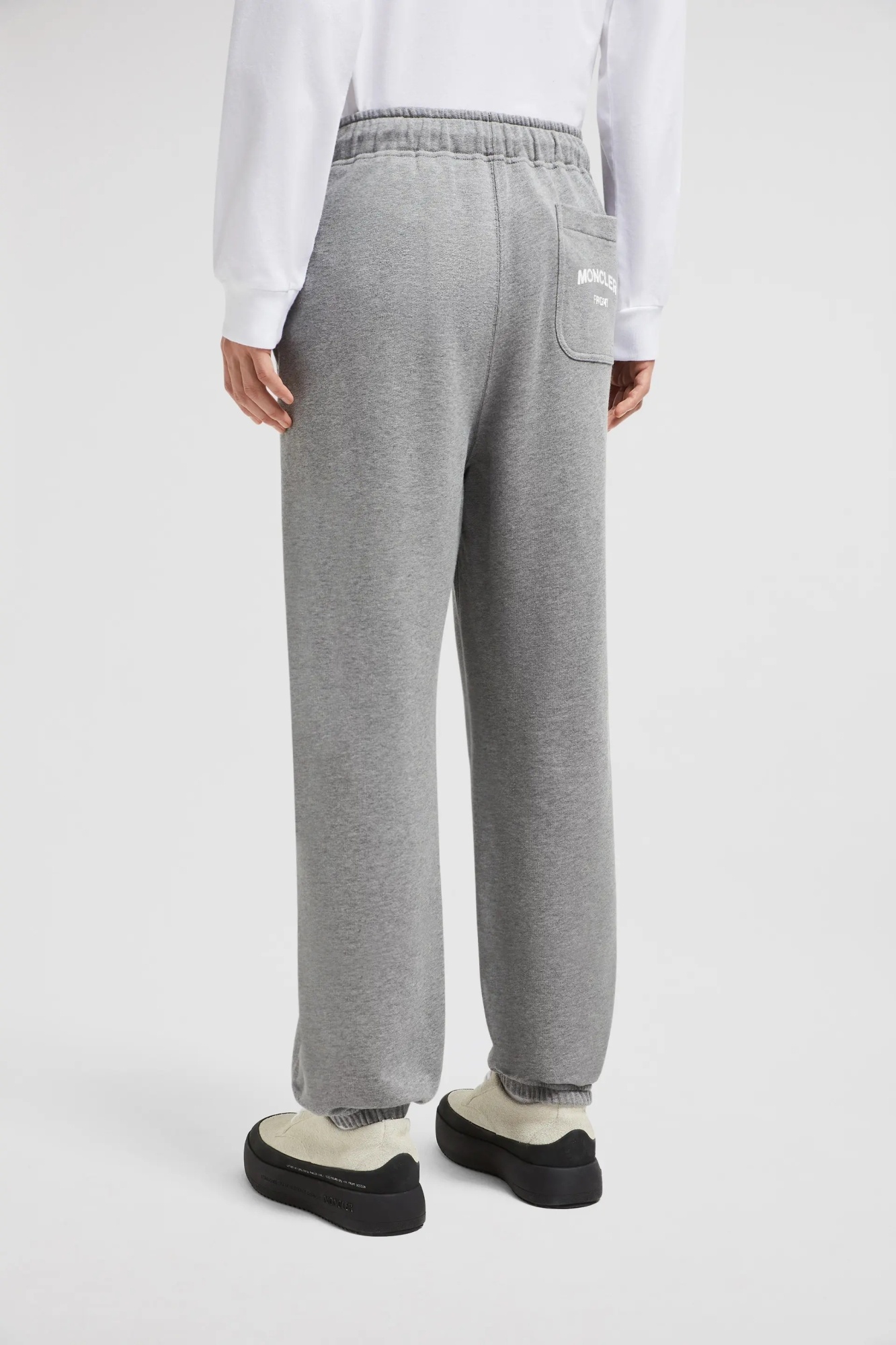 Shop Moncler X Frgmt Elastic Waist Sweatpants In Gray