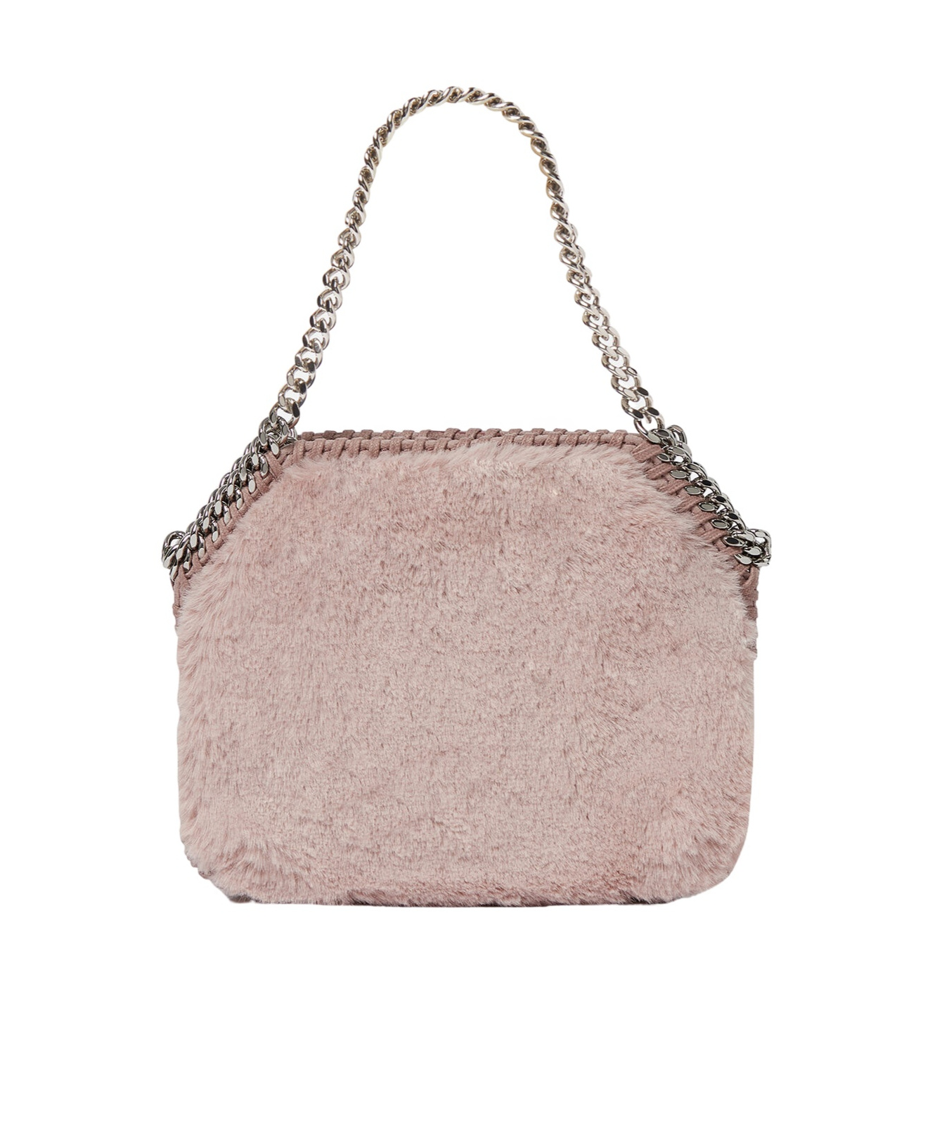 Stella Mccartney Falabella Tiny Teddy Tote Bag In Gray Pink