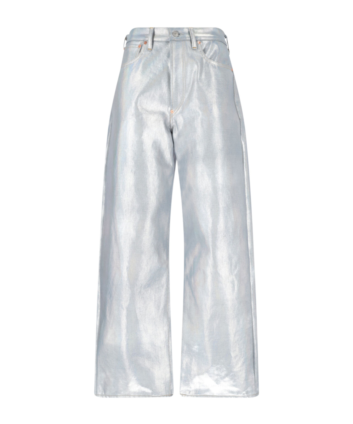 Junya Watanabe X Levis Strauss Logo Straight Jeans In Metallic