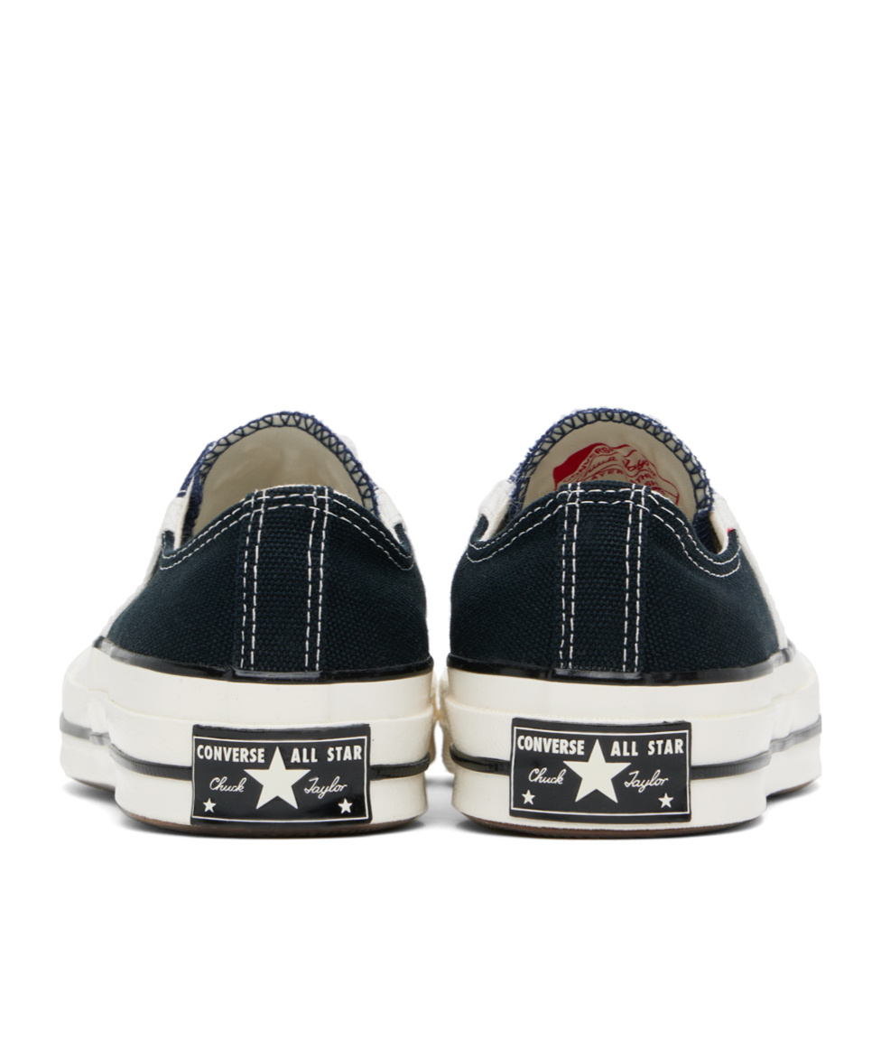 Converse Navy Chuck 70 Archival Stripes Low Top Sneakers In White