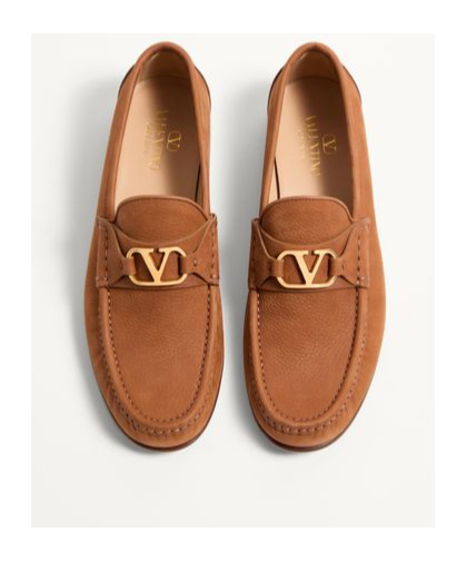 VALENTINO GARAVANI VLOGO SIGNATURE DEERSKIN SUEDE LOAFER