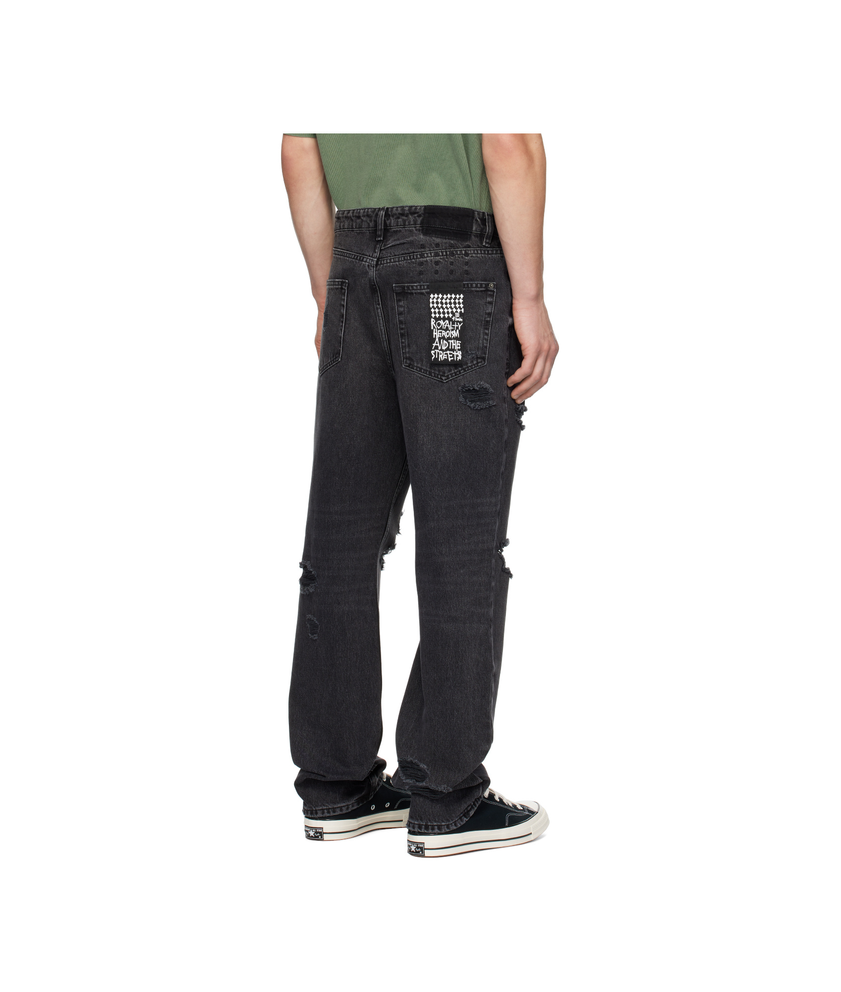 Shop Ksubi Anti K Blakk Rokk Trashed Jeans In Black