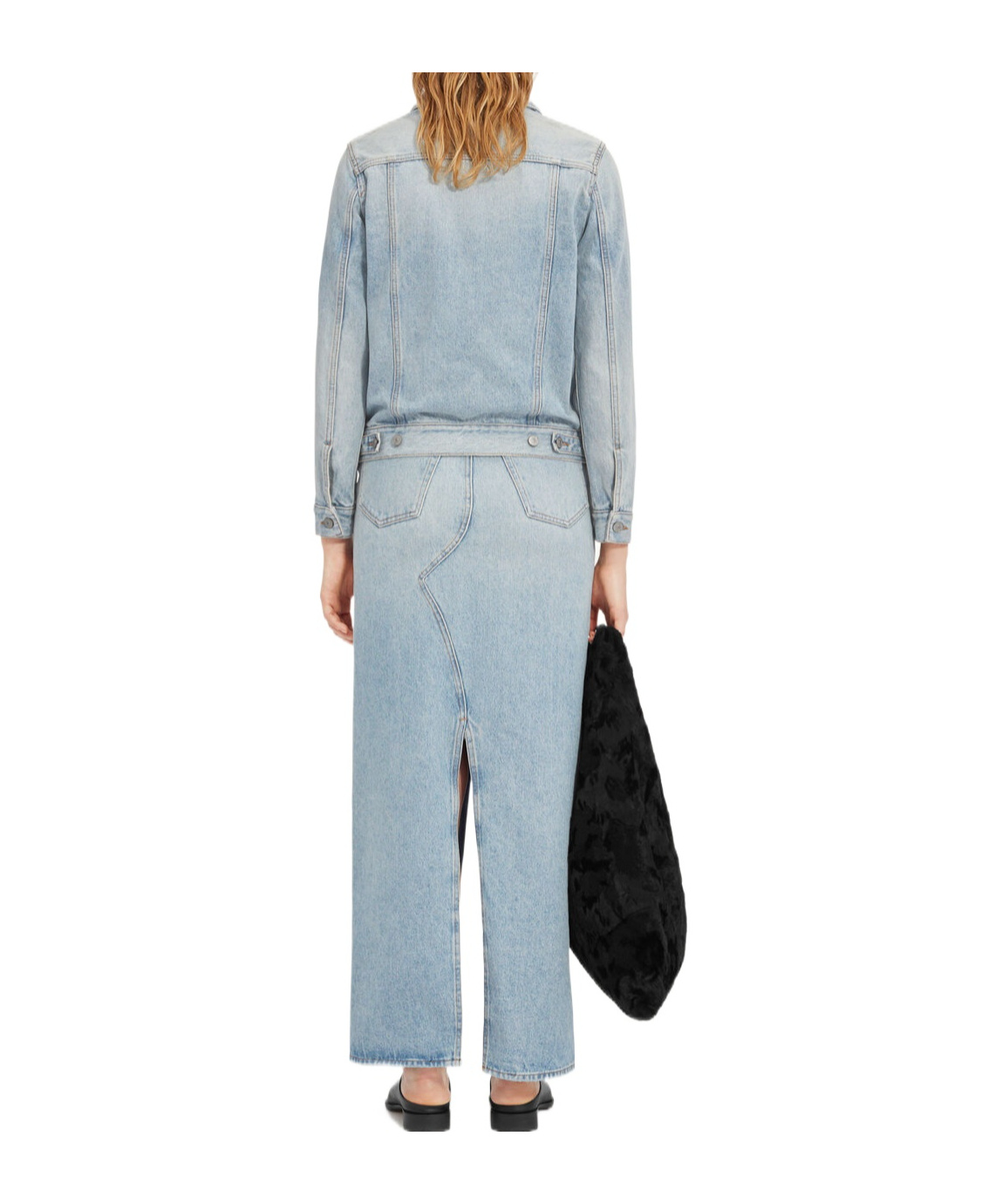 Mm6 Maison Margiela Distressed Denim Jacket In Gray