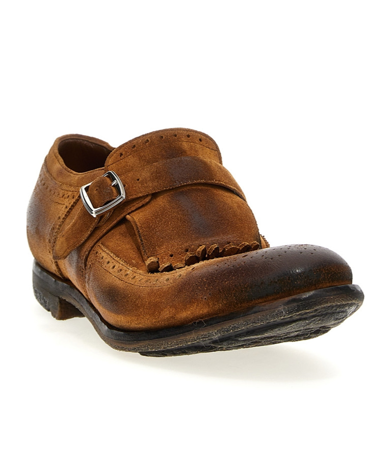 Church's Fringe Detail Distressed Finish Loafers In Brown