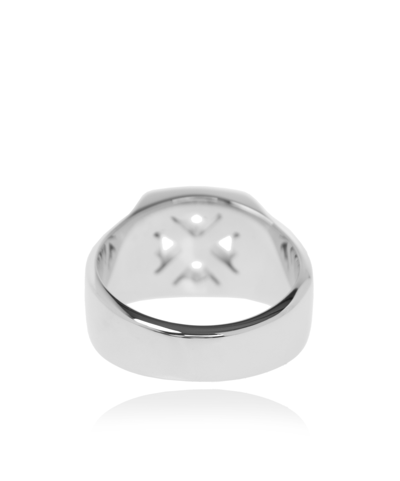 Off-white Enamel Arrow Ring In White