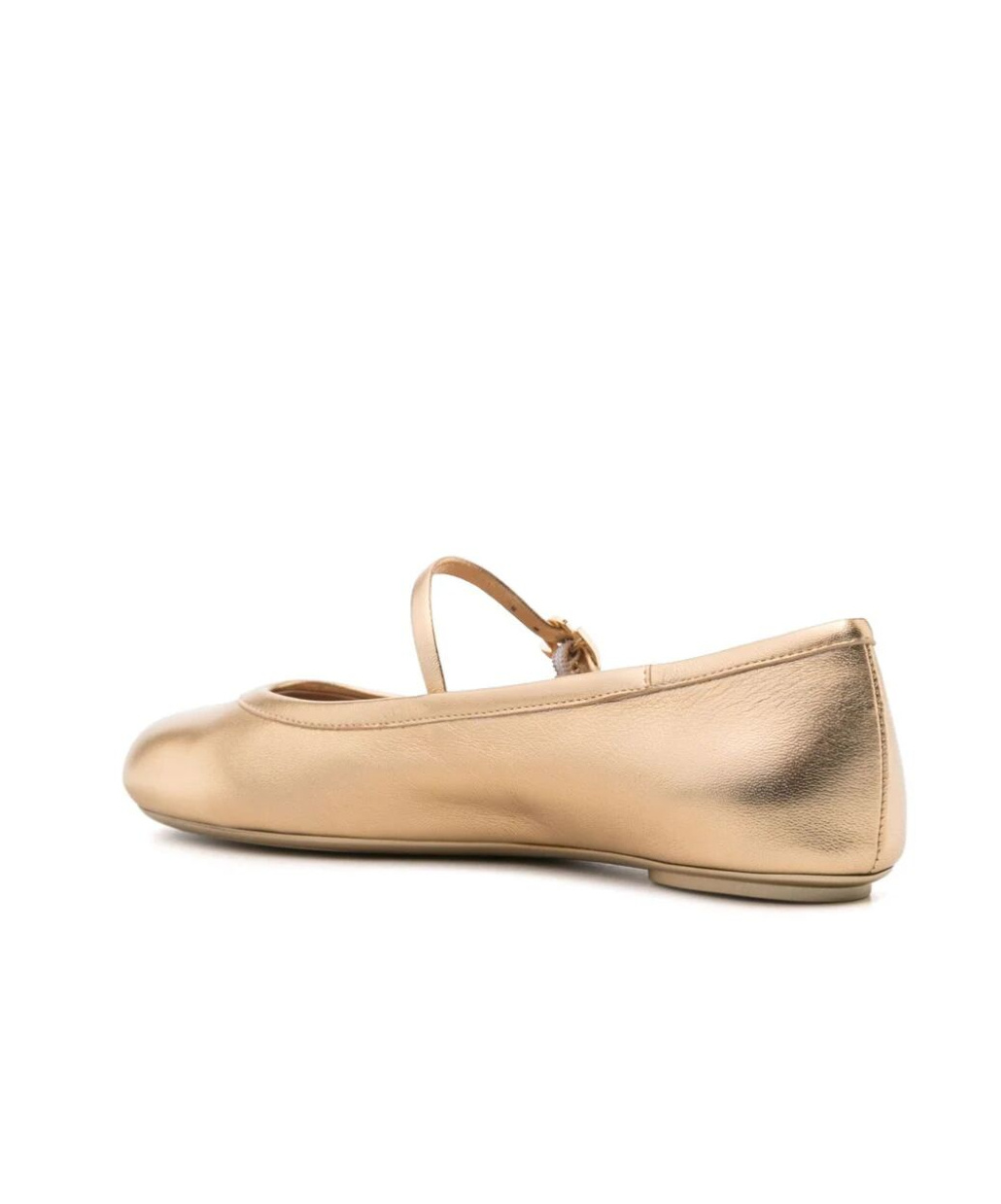 Gianvito Rossi Elegant Ballerina Flats With Ribbon Buckle In Nude