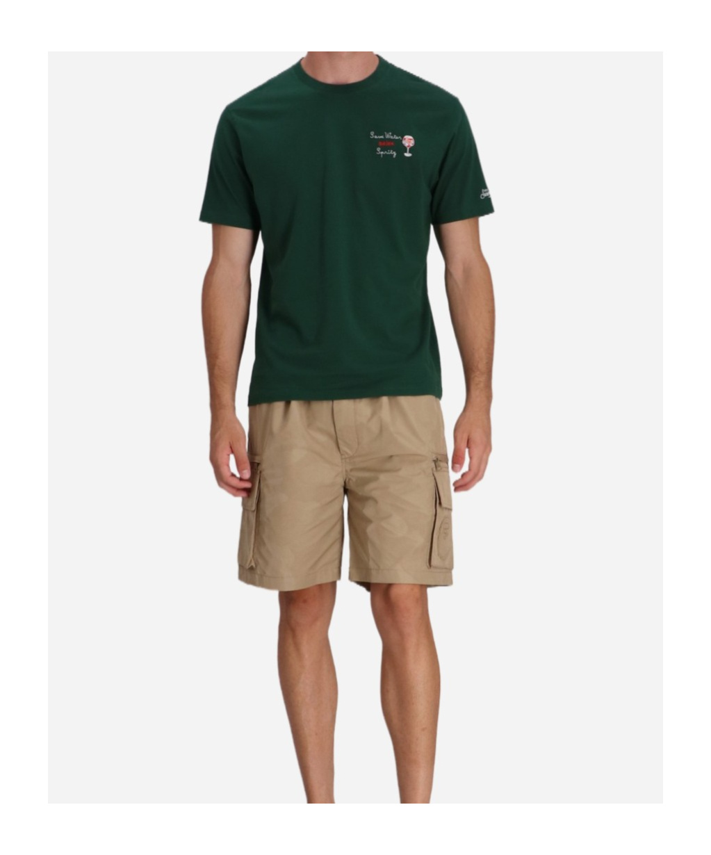 Shop Mc2 Saint Barth Slogan-print T-shirt In Green