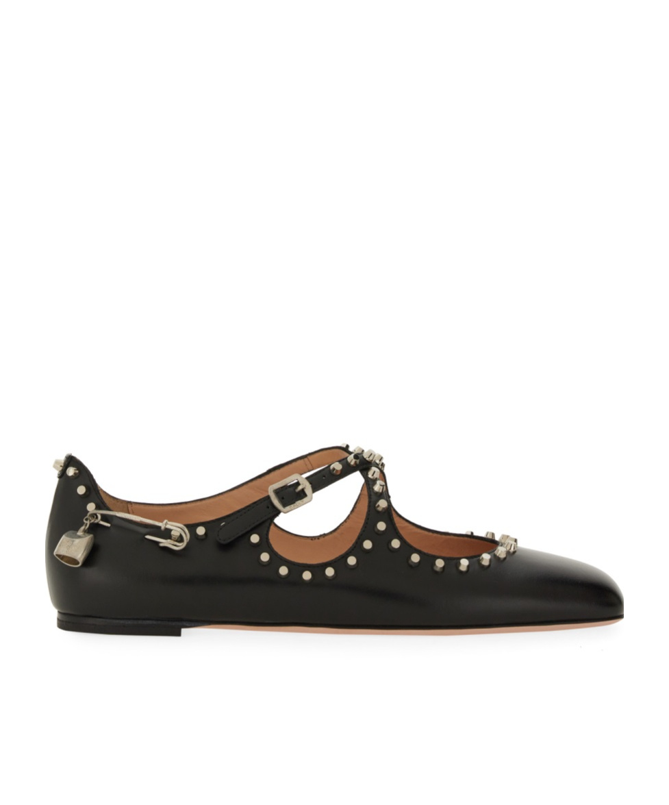 Bally Rina Buckle-strap Ballerina Shoes In Black