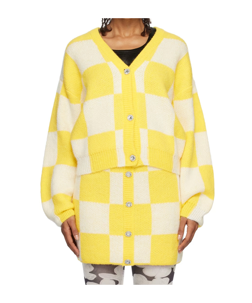 Stine Goya Amara Adonis Knit Cardigan In Yellow