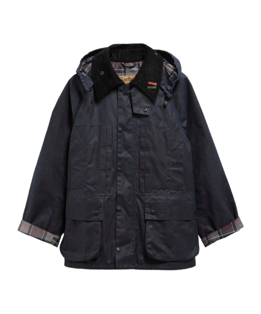 Barbour X Levi's Oversized Bedale Waxed Jacket In Blue