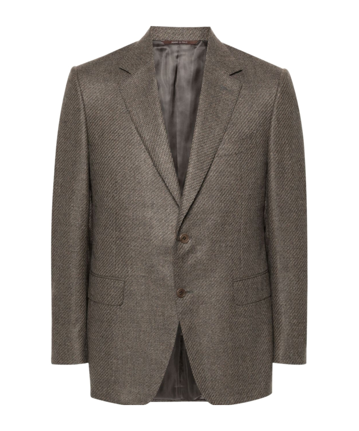 Canali Single-breasted Wool Blazer In Gray