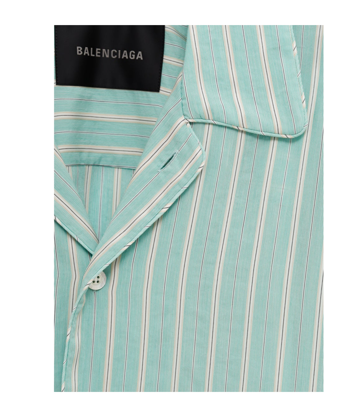 Balenciaga Striped Shirt In Blue