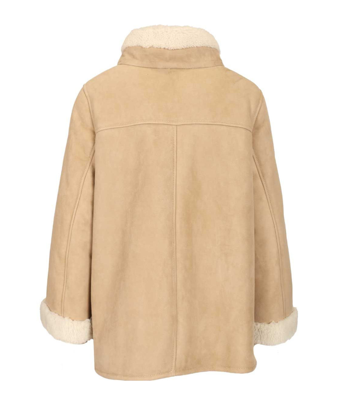 Fay Stand Collar Leather Jacket In Nude