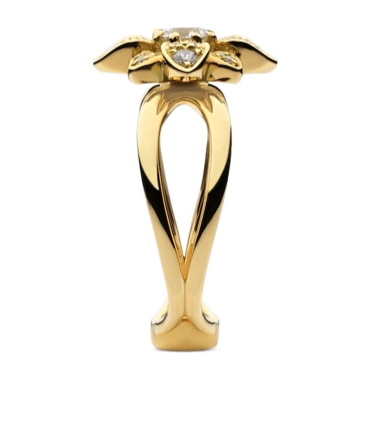 Gucci Flora 18k Diamond Ring In Gold