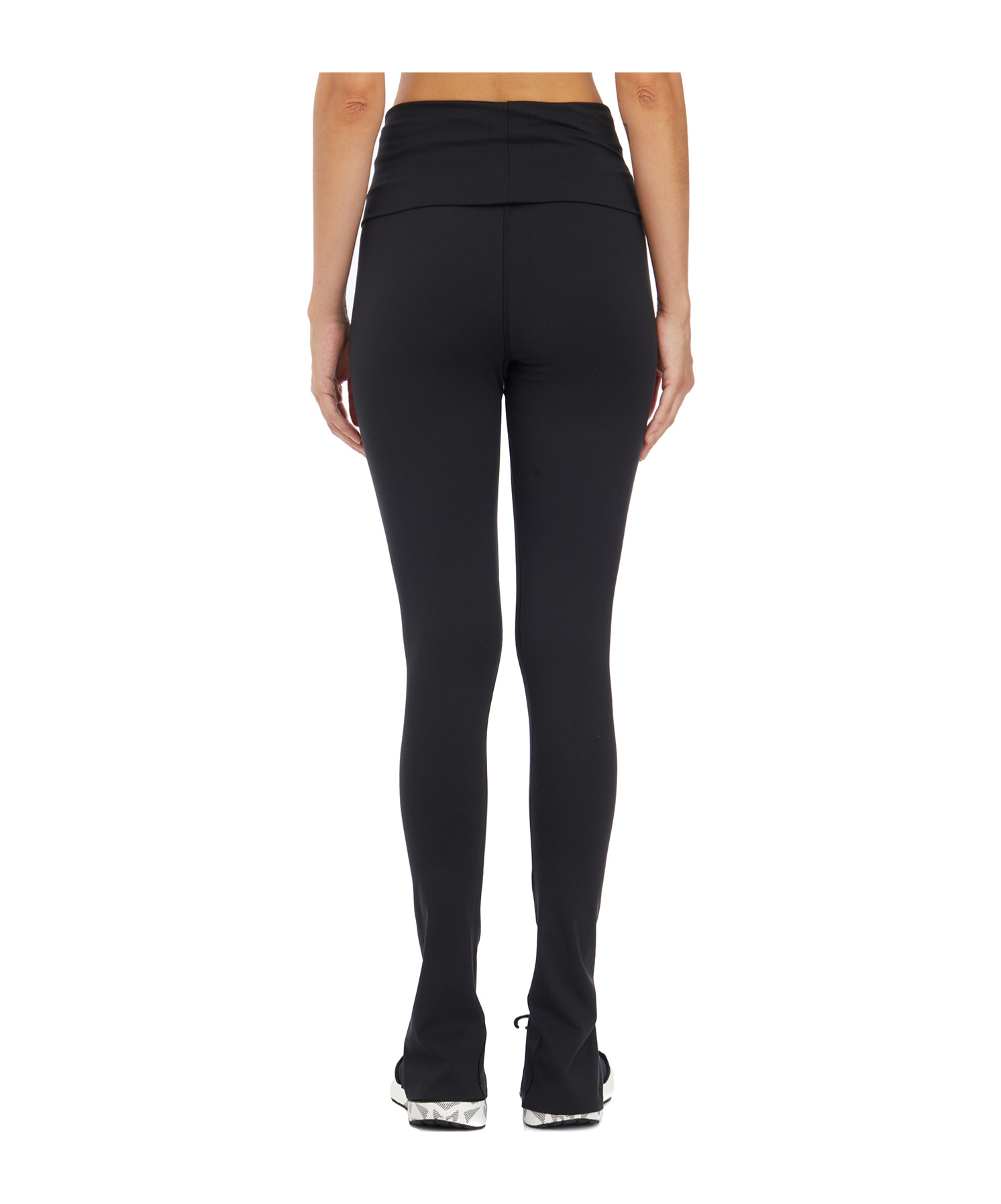 Shop Adidas By Stella Mccartney Logo-print High-waisted Leggings In Black