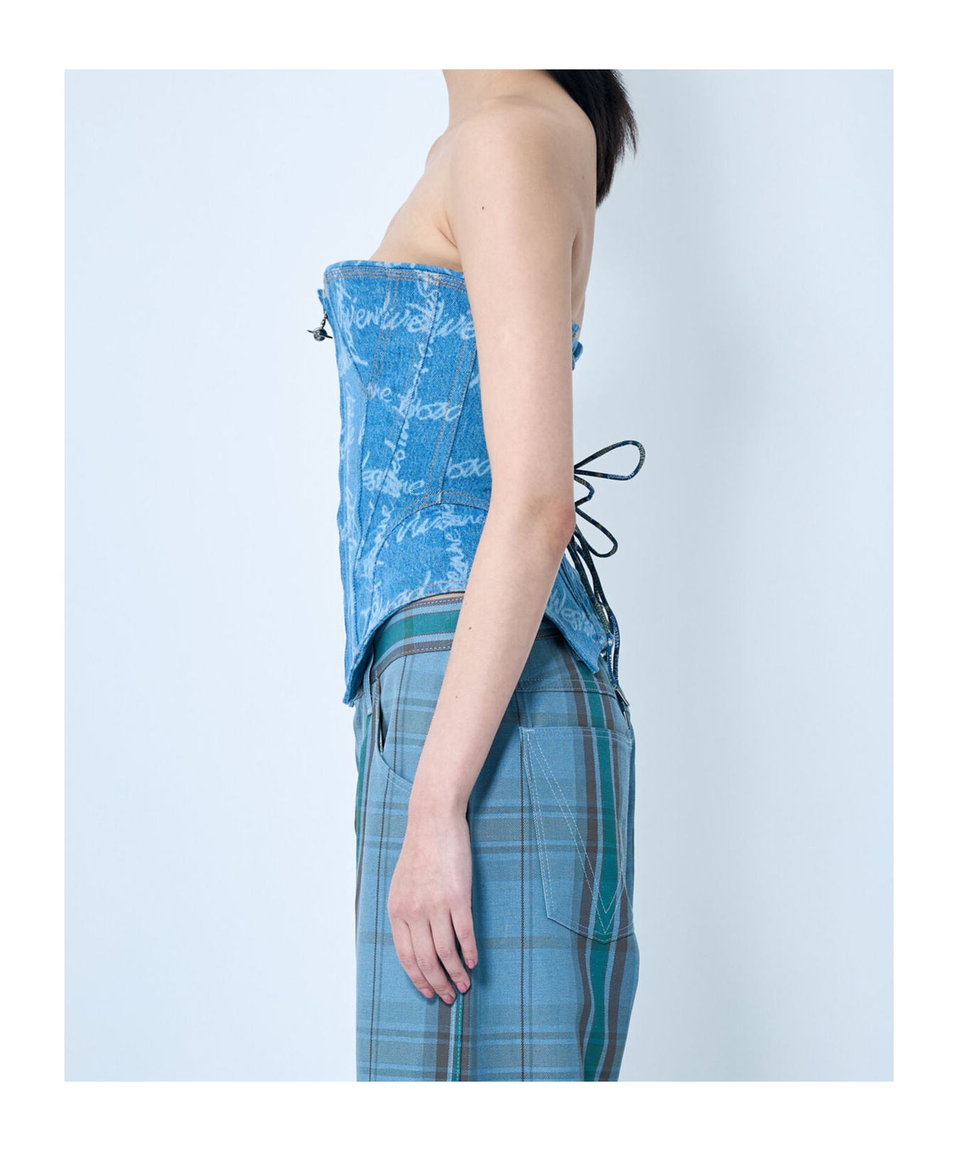 Vivienne Westwood Cobrax Denim Corset In Blue