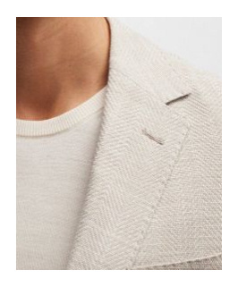 Hugo Boss Long-sleeved Suit Jacket In Nude