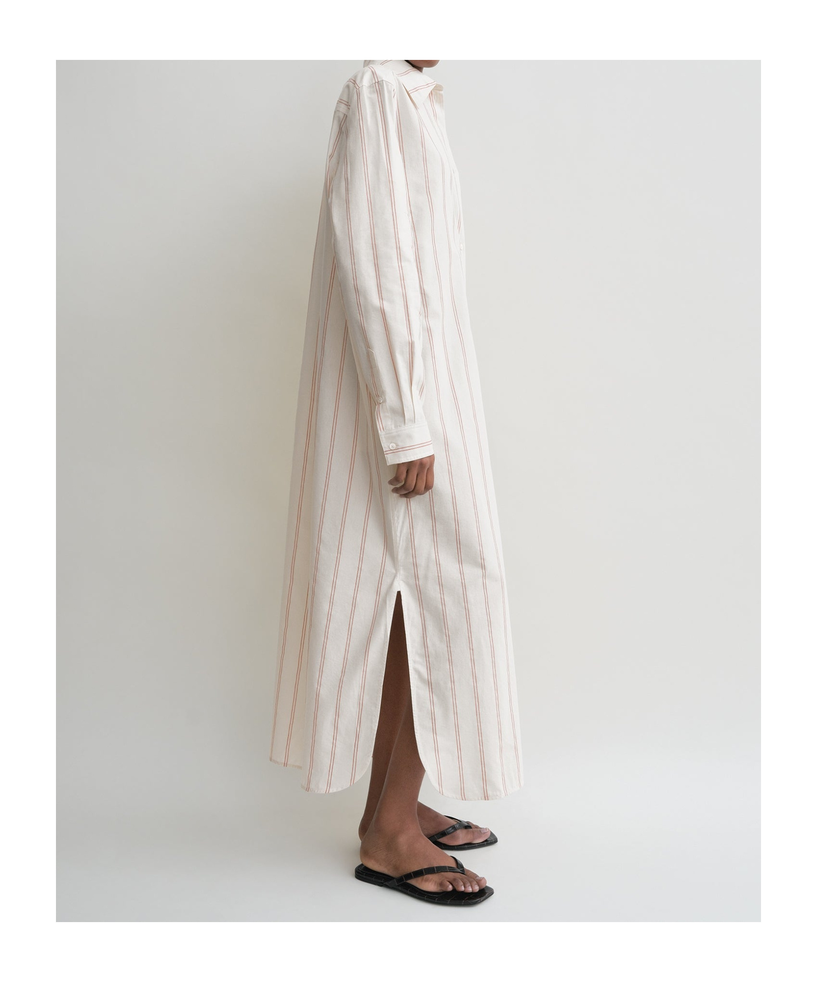 Totême Striped Tunic Dress In White